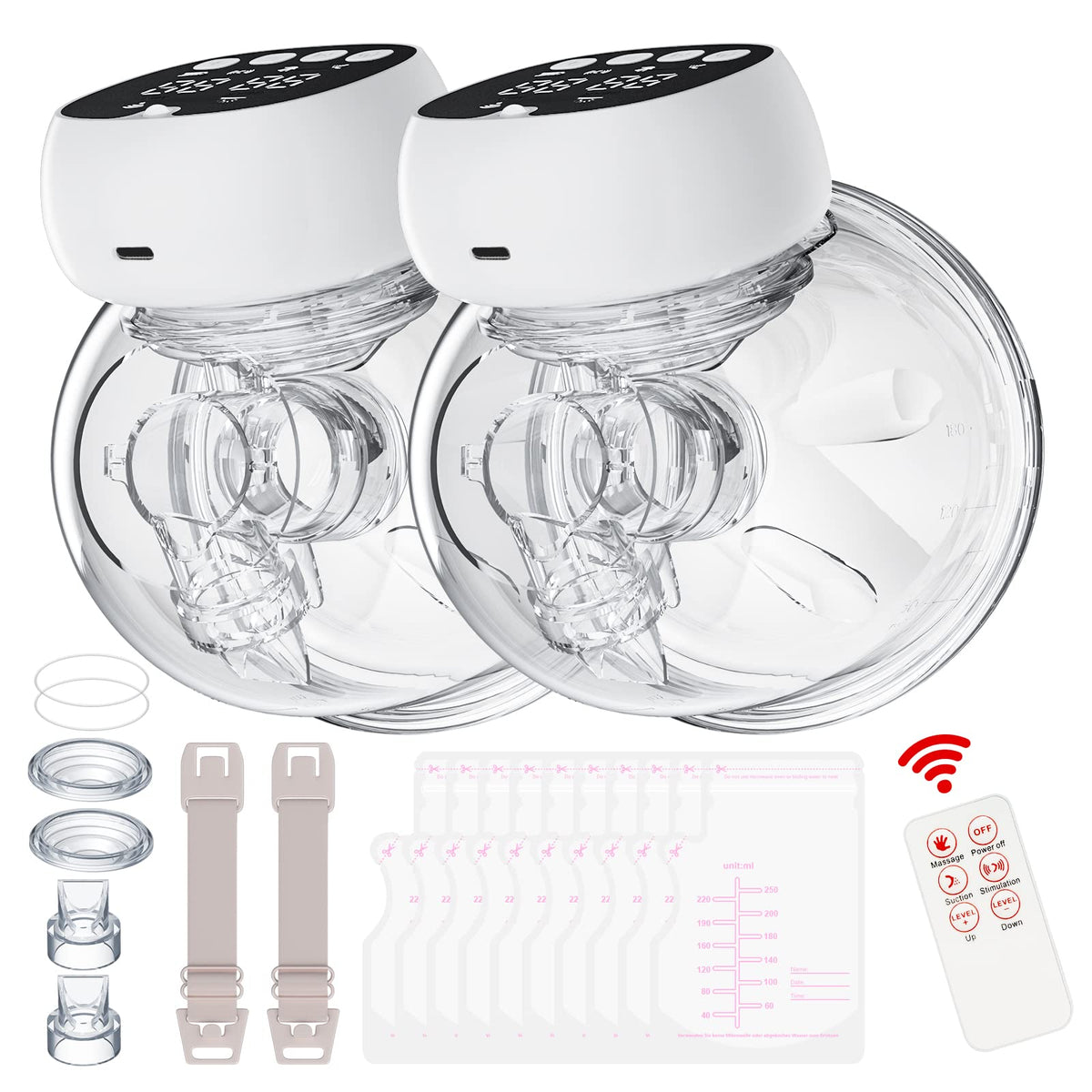 Breast Pump Double Wearable Electric Breast Pump Hands Free Breast Pump with