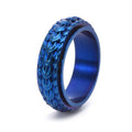 Rotatable Dragon Scale Ring for Men in Titanium Steel